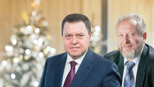 Совместное поздравление Эдуарда Грабовенко и Сергея Ряховского с Рождеством Христовым и Новым годом